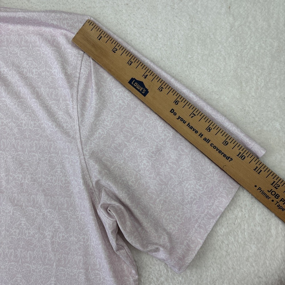 GREYSON Mens Performance‎ Polo Shirt XL Pink AOP Lightweight Golf No Logos EUC - Picture 9 of 15